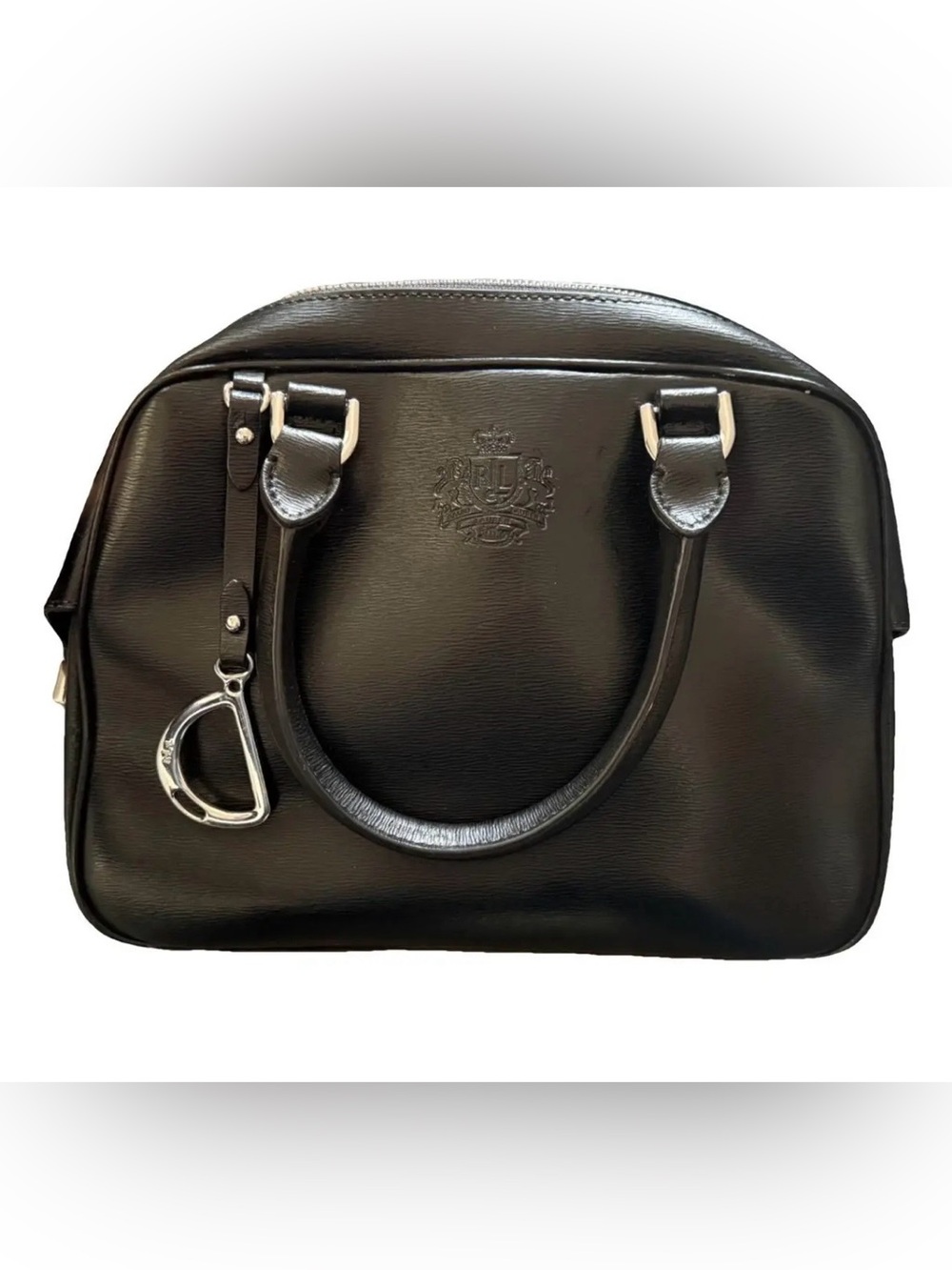 Lauren Ralph Lauren Dome Satchel Black Leather